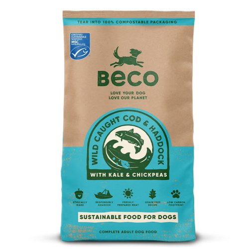 Beco MSC tanúsított tőkehal és foltos tőkehal kelkáposztával és csicseriborsóval 12 kg