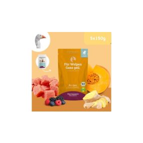 Bio libahús menü kölyökkutyáknak - spenót, vörösáfonya 5 x 150 g , Herrmann's Bio