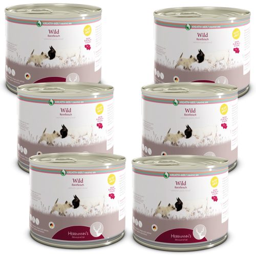 100% vadhús monoprotein (kizárólag szarvas és őz), Herrmann's Bio 6 x 400 g