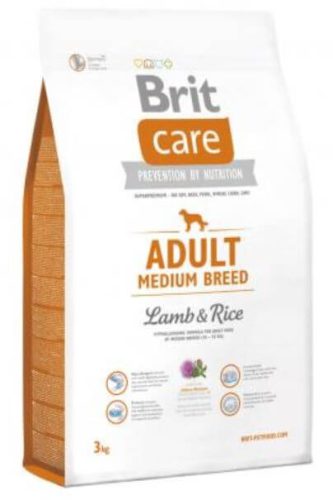 BRIT CARE HYPOALLERGENIC ADULT MEDIUM BREED LAMB & RICE 1 kg
