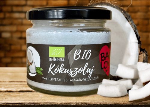 100% Bio kókuszolaj kutyáknak és macskáknak 200 ml, hidegen sajtolt, finomítatlan, BARF LOVE