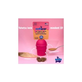 Jutalomfalattal tölthető, méreganyagmentes játék kutyáknak, ICE CREAM - SodaPup®